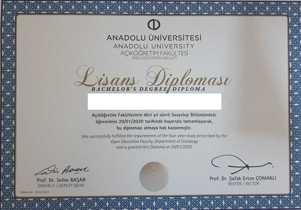 aof sosyoloji diplomasi