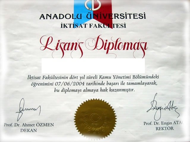 Açıköğretim Kamu Yönetimi Diploması