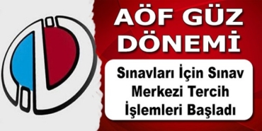 aof sinav merkezi degistirme