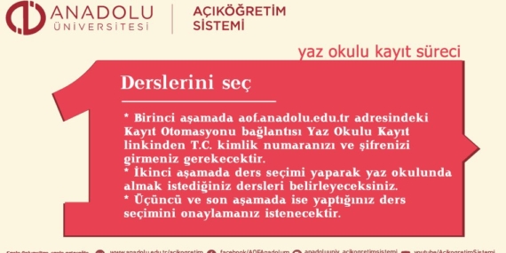 Açıköğretim Yaz Okulu Kayıt Süreci ve Yaz Okulu Sistemi