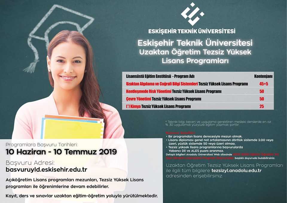 eskisehir teknik uni yuksek lisans