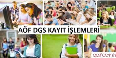 AÖF Dikey Geçiş Başvuru ve Kayıt İşlemleri