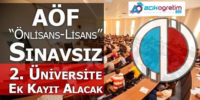 aof ikinci universite ek kayit