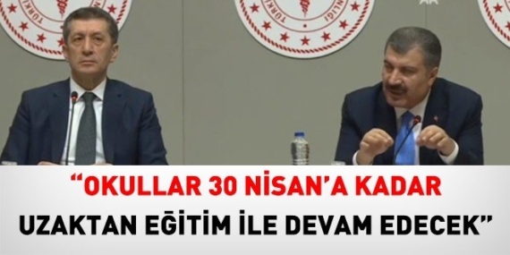Okullar 30 Nisan’a Kadar Uzaktan Eğitim İle Devam Edecek