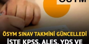 YKS, YDS, DGS, KPSS, YÖKDİL Ertelendi