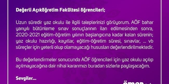 Atatürk Üniversitesi Açıköğretim Yaz Okulu Açılacak mı?