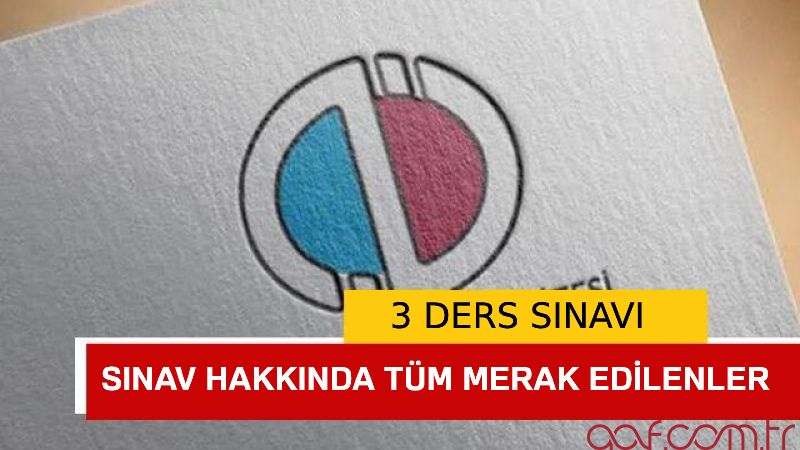 AOF Üç Ders Sınavı