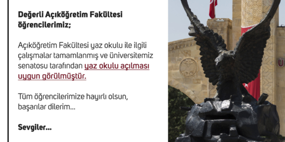 Atatürk Üniversitesi Yaz Okulu Açma Kararı Aldı