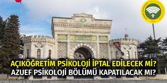 Cumhurbaşkanı İstanbul AOF Psikoloji Bölümü İçin Kapatılması Yönünde Görüş Bildirdi