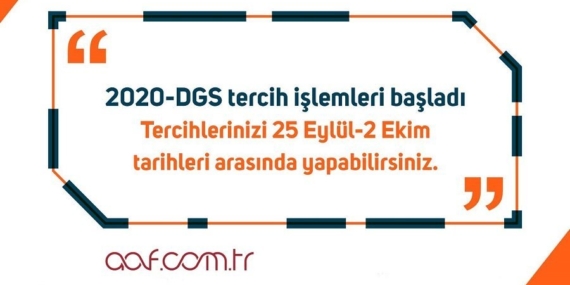 2020 Açıköğretim DGS Kontenjanları