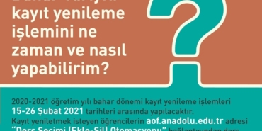 2020 - 2021 Bahar Dönemi Kayıt Yenileme