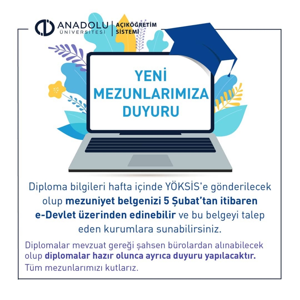 2020 - 2021 Güz Dönemi Mezunları