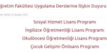 aof uygulama ders duyurusu