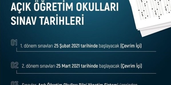 Açıköğretim Lisesi Sınavları Online Yapılacak