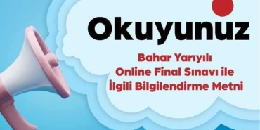 Ata Aof 2020-2021 Bahar Dönemi Online Final Sınavı Bilgilendirmesi