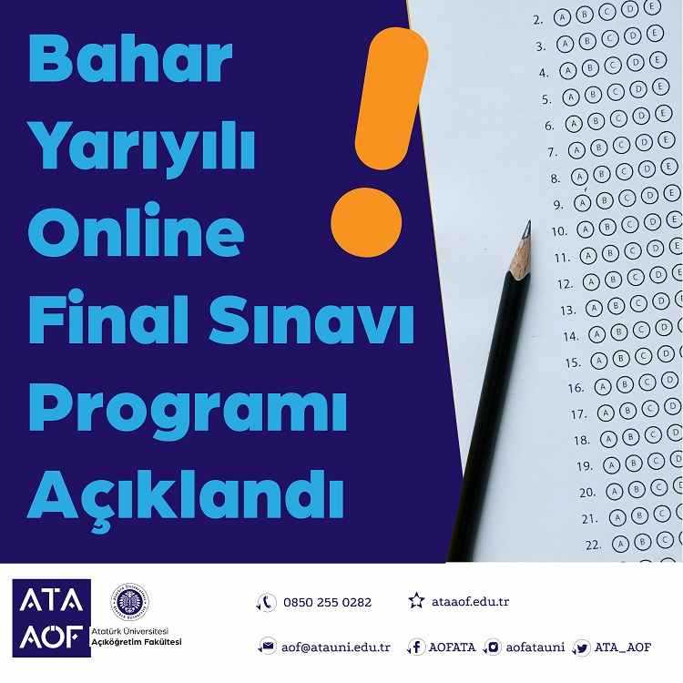 Ata Aof 2021 Bahar Dönemi Final Programı