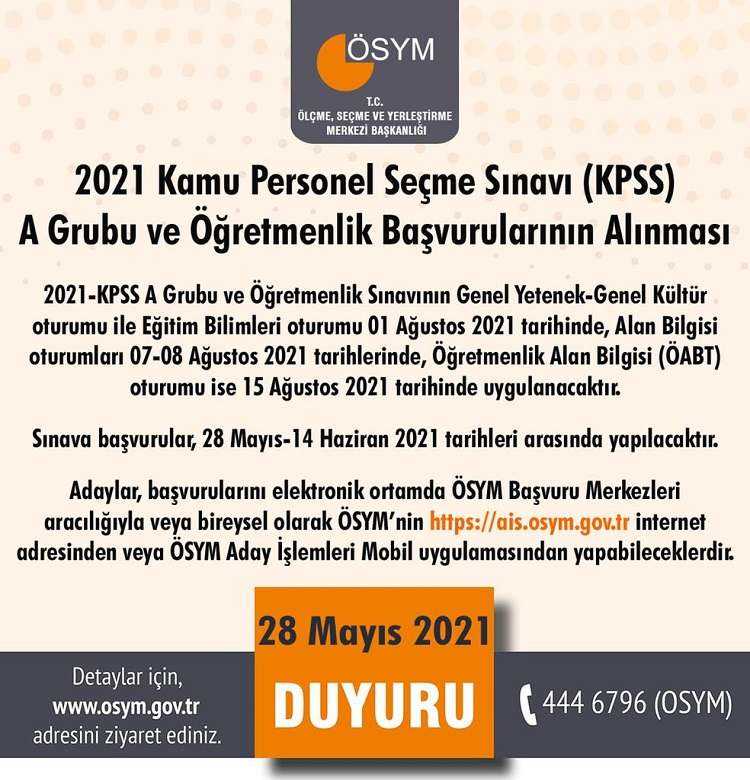 2021 KPSS Başvuruları Başladı