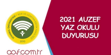 2021 AUZEF Yaz Okulu Duyurusu