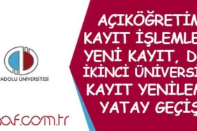 Açıköğretim Kayıtları 2024 Açıköğretim Kayıtları