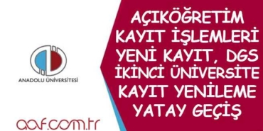 Açıköğretim Kayıtları