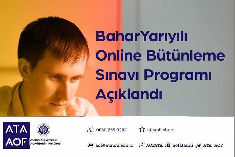 2021 Ata Aof Online Bütünleme Sınavı Programı