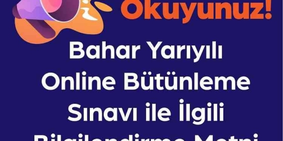 2021 Ata Aof Online Bütünleme Sınavı Bilgilendirmesi (Bahar Dönemi)