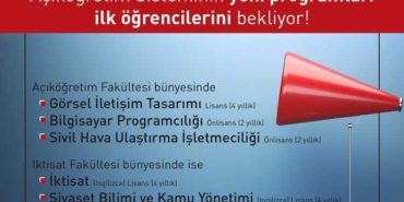 Yeni Açılan Açıköğretim Bölümleri (2021)
