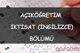 Açıköğretim İktisat (İngilizce) Bölümü Açıköğretim İktisat (İngilizce) Bölümü