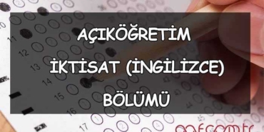 Açıköğretim İktisat (İngilizce) Bölümü