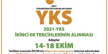 2021 YKS İkinci Ek Yerleştirme Tercihleri