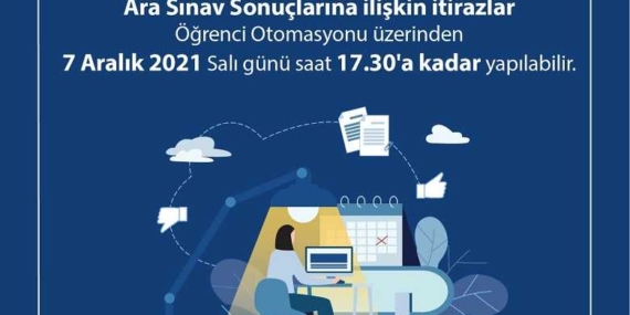 2021-2022 Güz Dönemi Ara Sınavı Sonuçlarına İtiraz Etme