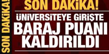 2022 YKS Baraj Puanı Kaldırıldı