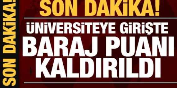 2022 YKS Baraj Puanı Kaldırıldı