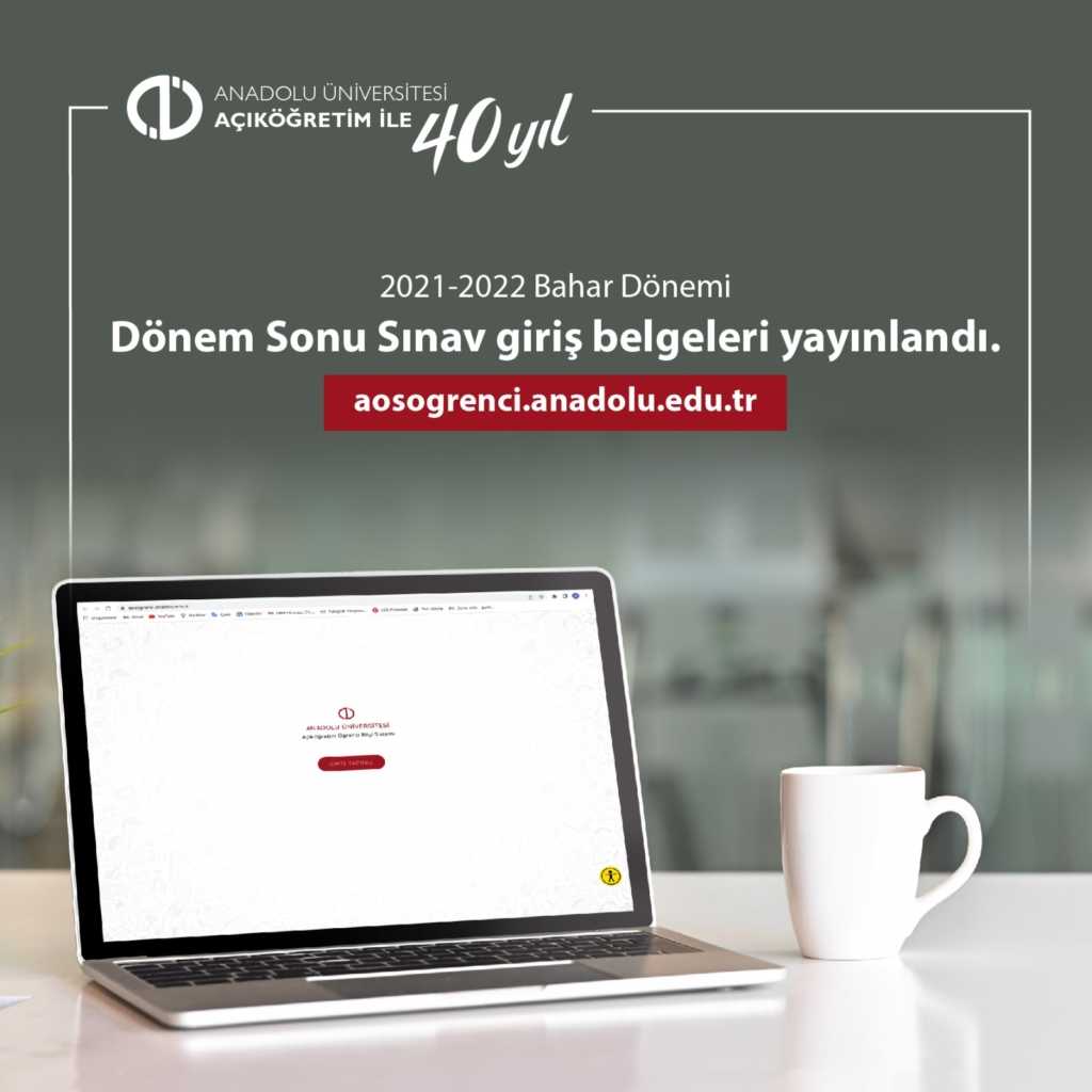 2022 Bahar Dönemi Final Sınavı Giriş Belgeleri