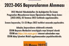 2022 DGS Başvuruları Başladı 2022 DGS Başvuruları