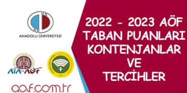 2022 AÖF Taban Puanları
