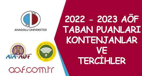 2022 AÖF Taban Puanları