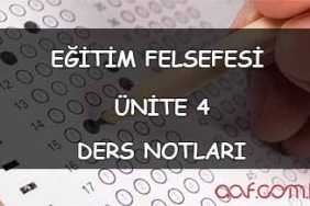 AÖF Eğitim Felsefesi Ders Notları - Ünite 4: Eğitim Sistemlerinde Alternatif Okullar AÖF Eğitim Felsefesi Ders Notları - Ünite 4 Ders Notu