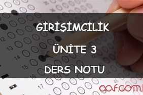 AÖF Girişimcilik Ders Notları - Ünite 3: Girişimcilikte Yaratıcılık AÖF Girişimcilik Ders Notları - Ünite 3 Ders Notu