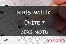 AÖF Girişimcilik Ders Notları - Ünite 7: Gelişmiş Ve Gelişmekte Olan Ülkelerde Girişimcilik AÖF Girişimcilik Ders Notları - Ünite 7 Ders Notu