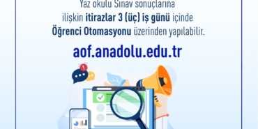 2022 Yaz Okulu Sınav Sonuçlarına İtiraz