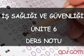 AÖF İş Sağlığı ve Güvenliği - Ünite 6