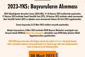 2023 YKS ve KPSS Tarihi Belli Oldu 2023 YKS Başvuruları