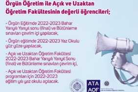 2023 Auzef ve AtaAöf Final Sınavları Online Yapılacak