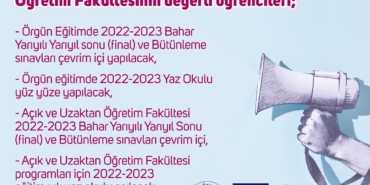 2023 Auzef ve AtaAöf Final Sınavları Online Yapılacak