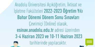 2023 Bahar Dönemi Final Sınavları Online
