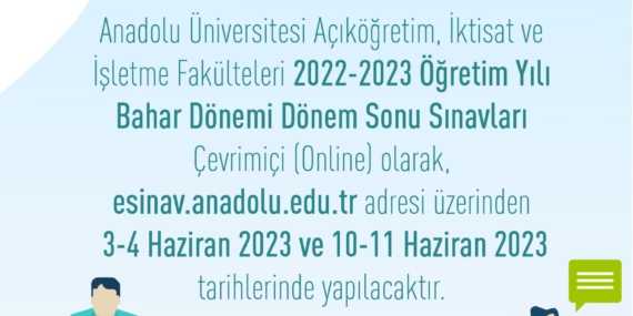 2023 Bahar Dönemi Final Sınavları Online Yapılacak