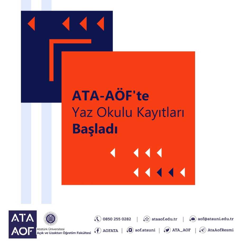 2023 ATA AÖF Yaz Okulu Kayıtları