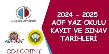 2025 AÖF Yaz Okulu