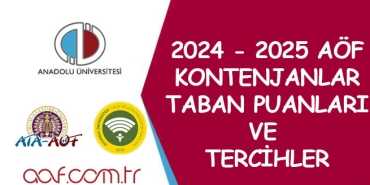 2024 AÖF Taban Puanları